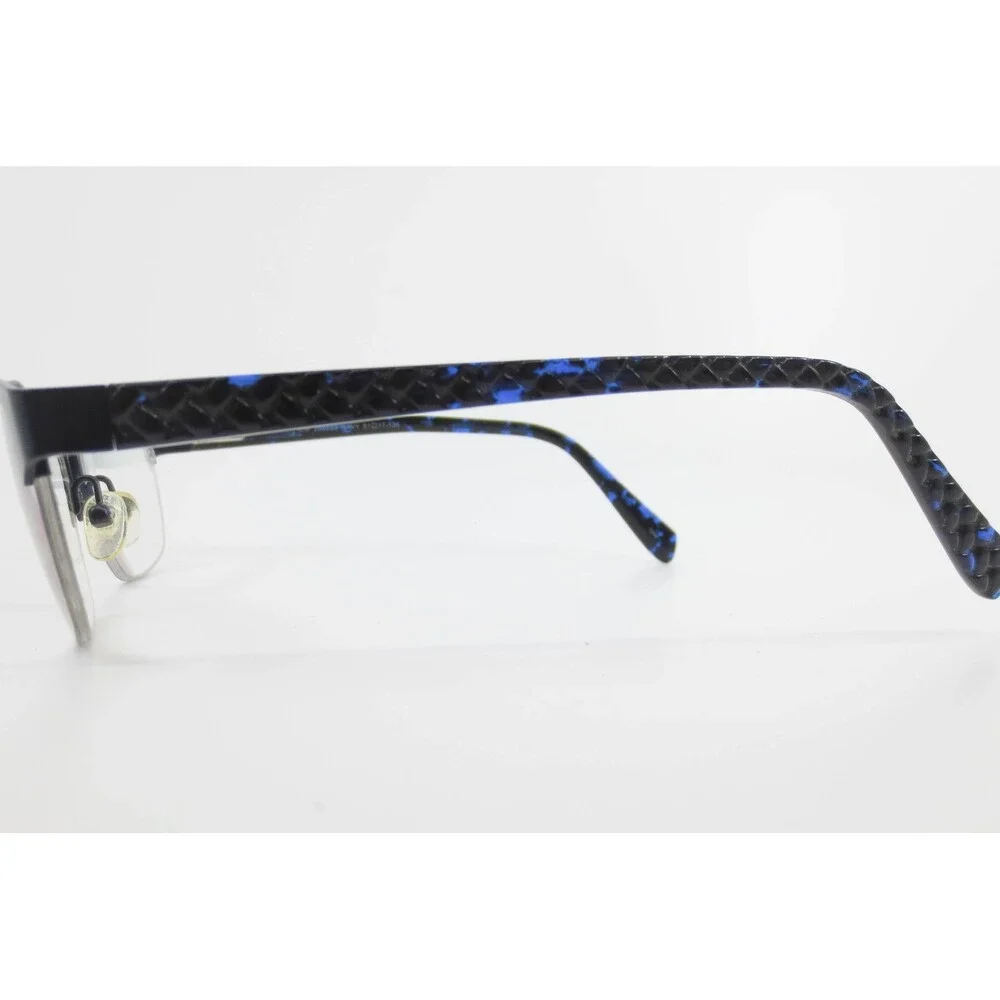Chelsea Morgan CM 202233 Navy Blue Cat Eye Semi Rimless Eyeglasses 51-17-135
